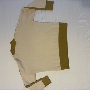 Beige and Green Cynthia Rowley Sweater Women's Size Large